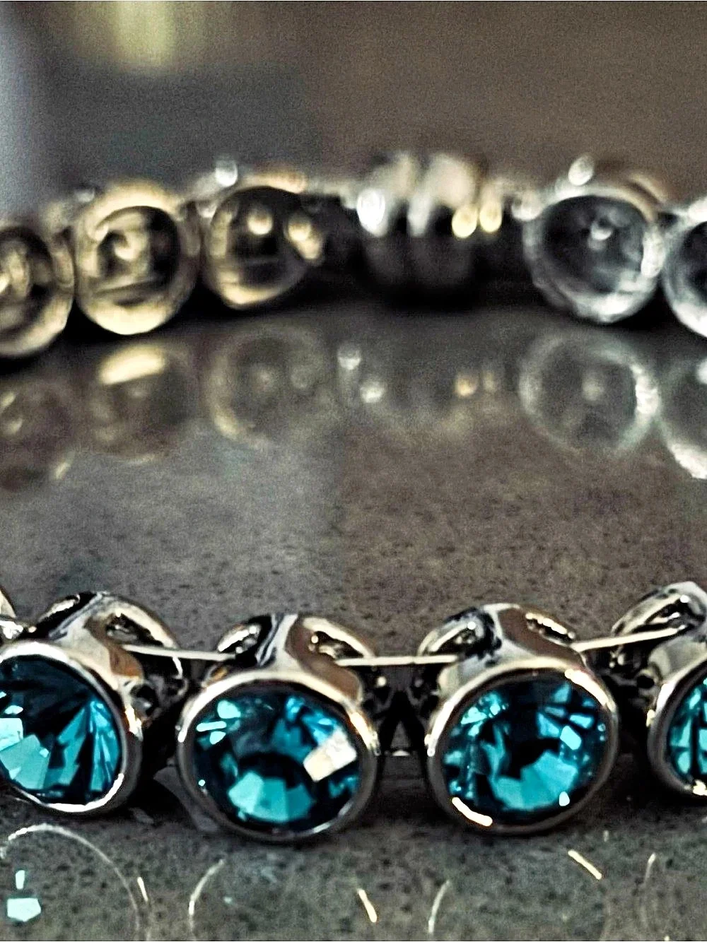 Sterling Silver and Tourmaline Link Bracelet